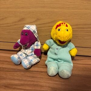 Barney & Friends Bj Vintage Dinosaur Plush Bedtime Thermal Pajamas Weighted